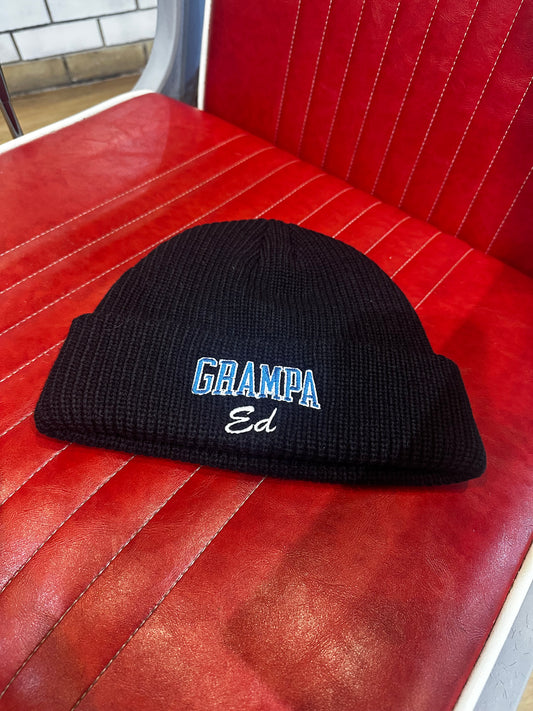 GRAMPA ED BLUE LOGO BEANIE
